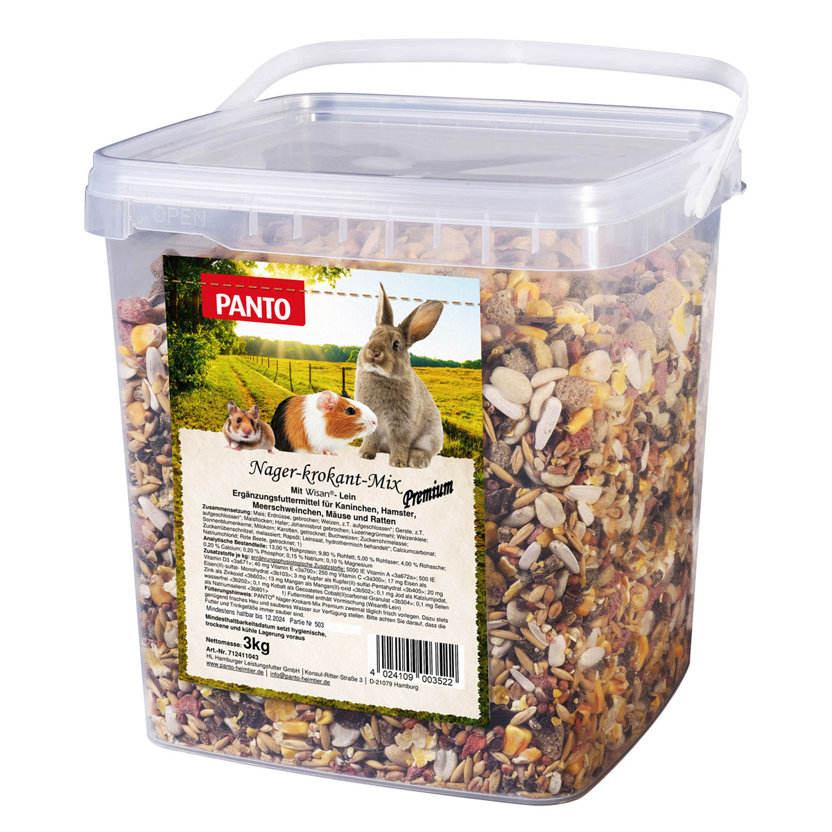 Panto Nagerfutter Krokant-Mix Premium 3 kg Eimer