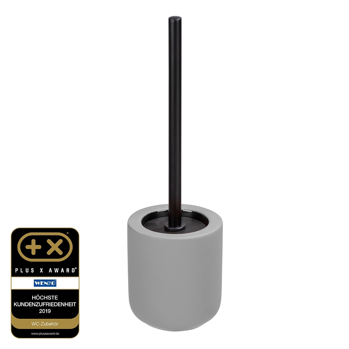 Wenko  WC-Garnitur Avellino Grau Keramik Bürstenhalter Bild 2
