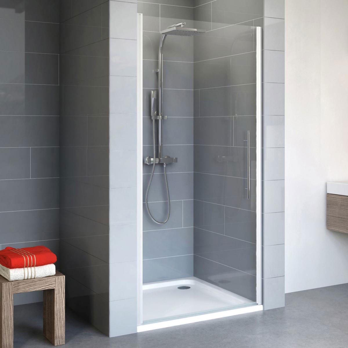 Schulte Drehtür inklusive Seitenwand AlexaStyle 2,0 190 x 90 x 90 cm alu Liane