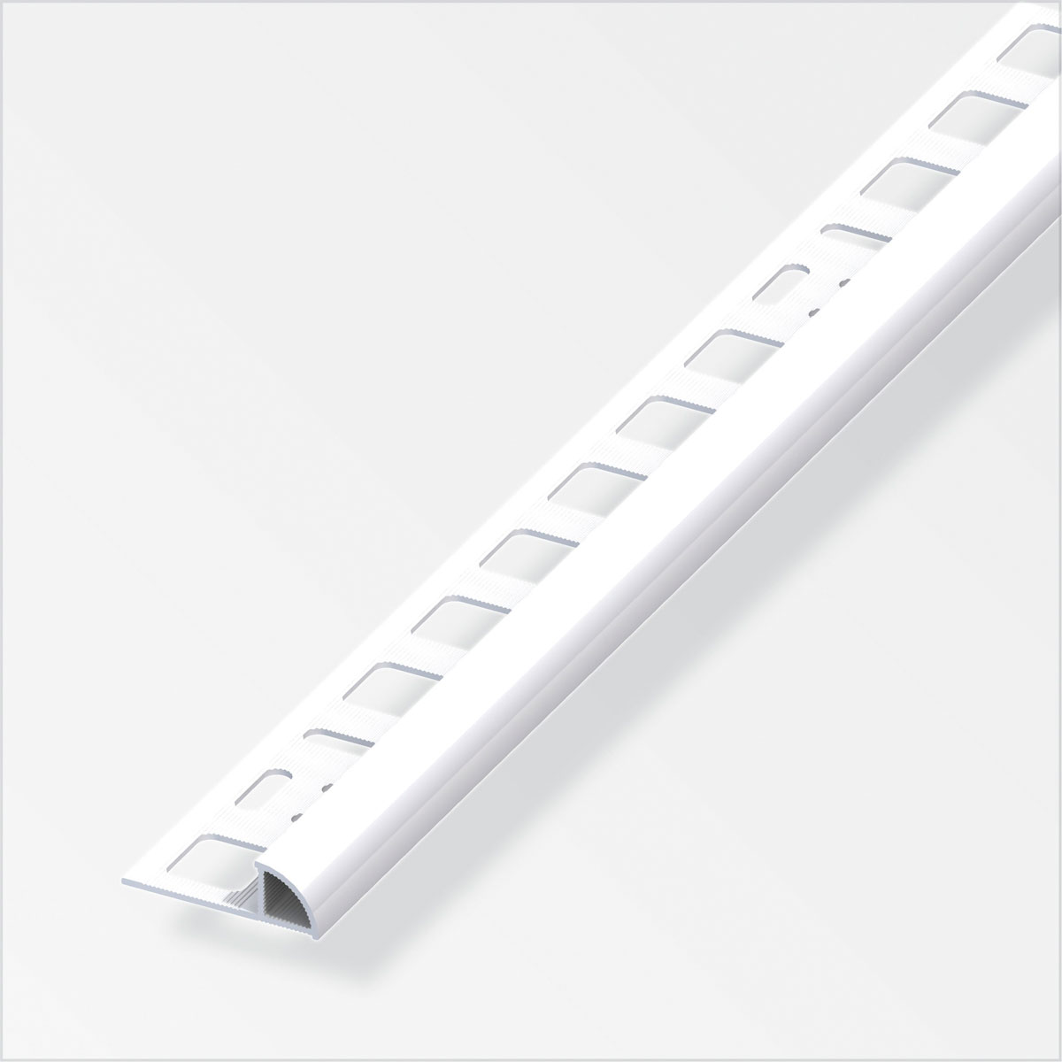 Fundamo Viertelkreisprofil 10 mm 2,5m PVC weiß Bild 1