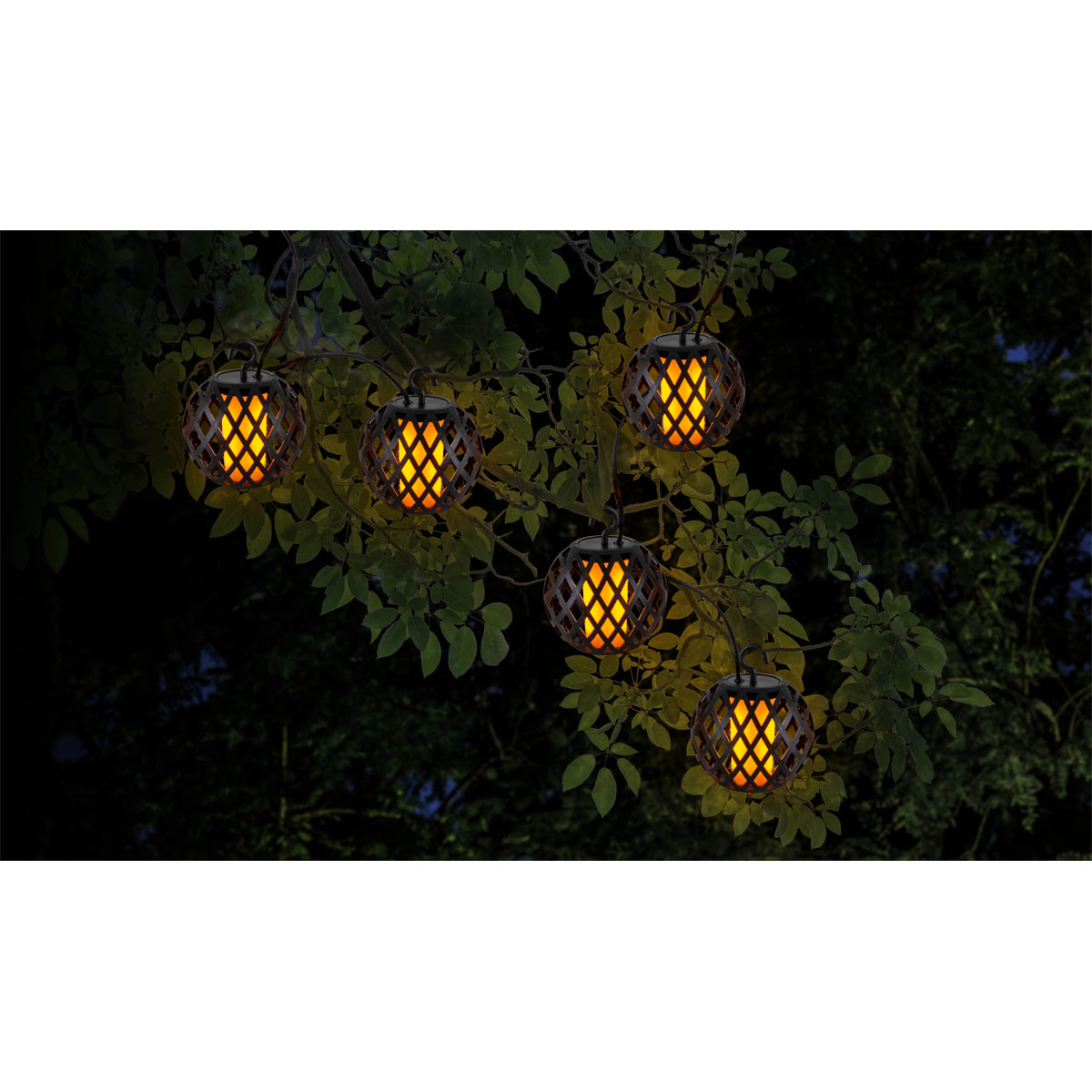 näve  LED-Solarlicherkette Fogo mit Flammeneffekt Bild 6