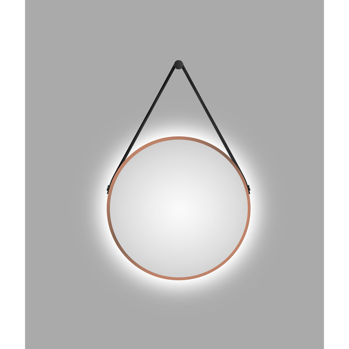 DSK  Design LED Lichtspiegel Silver Barbier Copper Dm 50 cm Bild 1