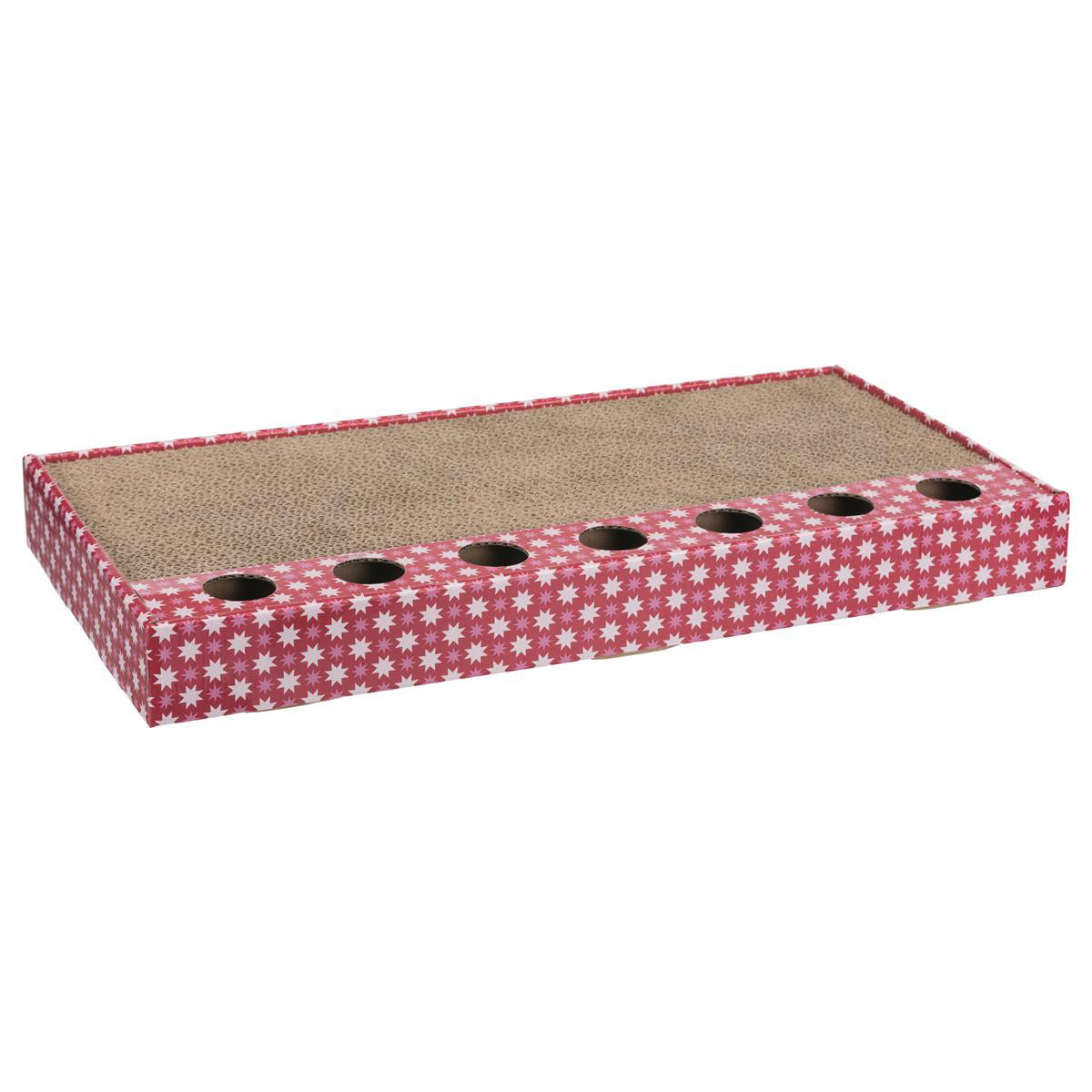 Trixie  Kratzpappe mit Spielzeug pink 48 x 25 cm