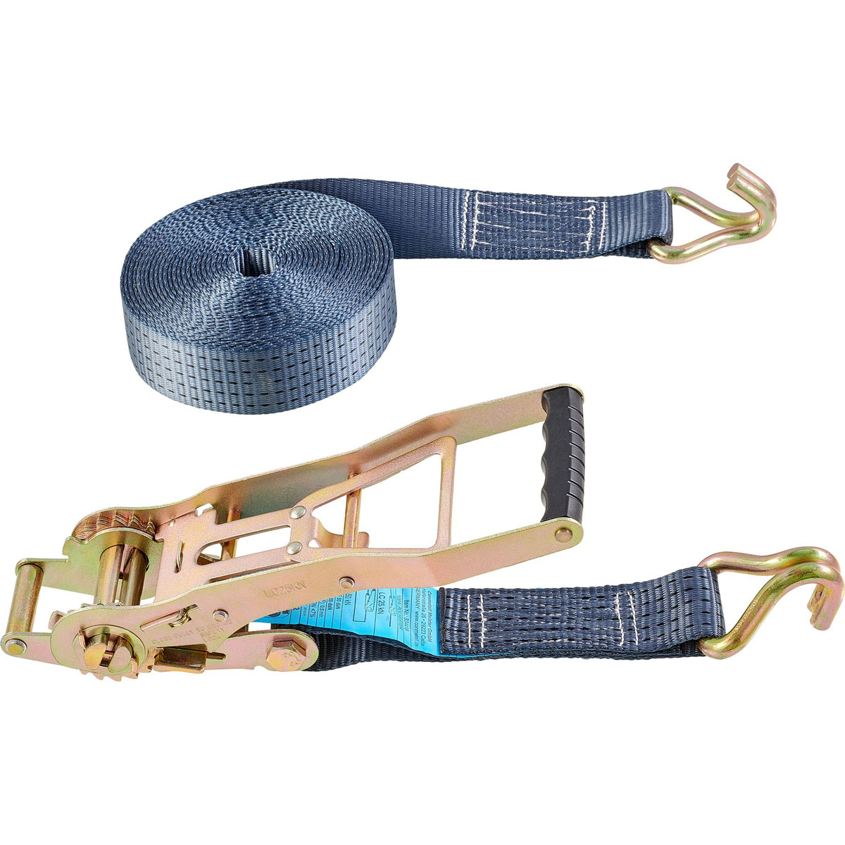 Connex Zurrgurt mit großer Ratsche und Haken 8 m max 5000 kg