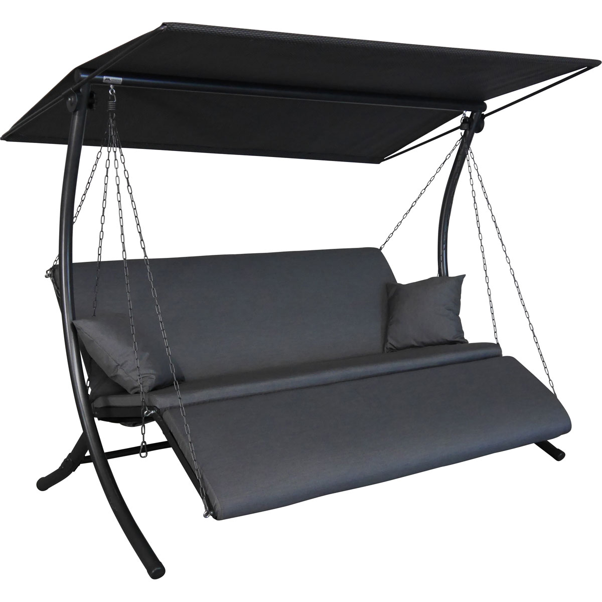 Angerer Freizeitmöbel GmbH Hollywoodschaukel Swing 3-Sitzer Zip anthrazit Bild 2