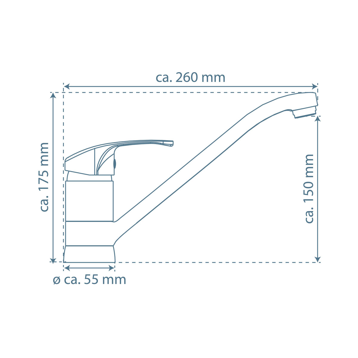 Schütte  Spültischarmatur „Cellino“ Niederdruck chrom schwenkbar Bild 4