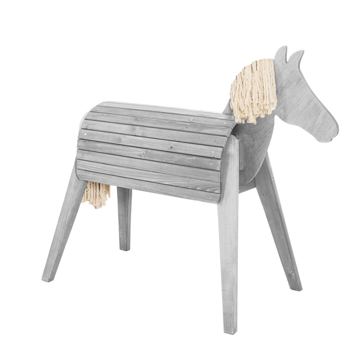 Spielpferd grau 64 x 123 x 151 cm Bild 2
