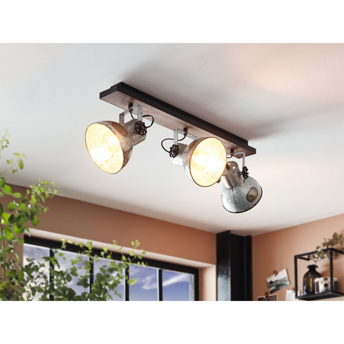 Eglo LED-Spotserie Barnstaple 3 Spots braun Bild 2