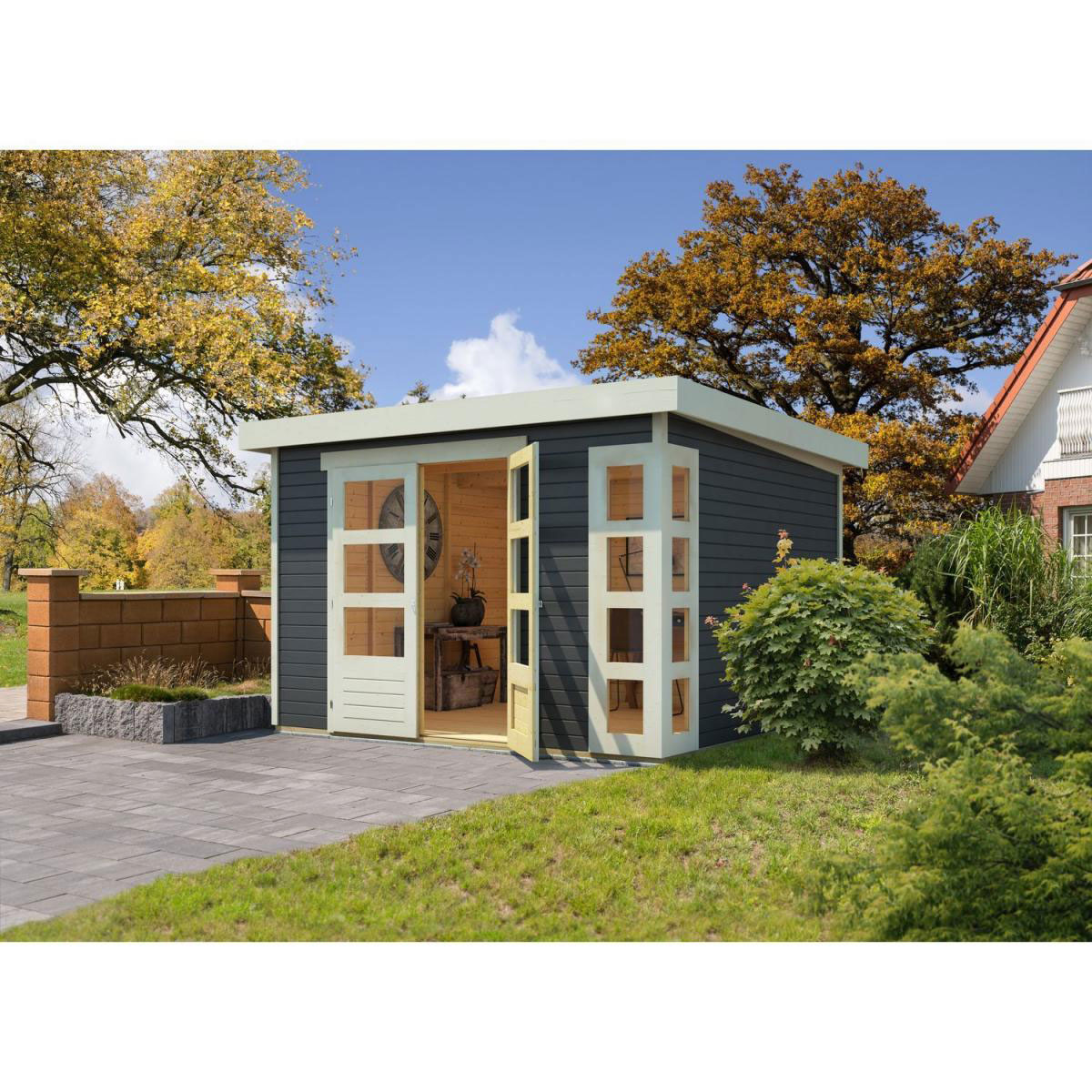 Karibu Gartenhaus Kerko 6 terragrau Bild 3