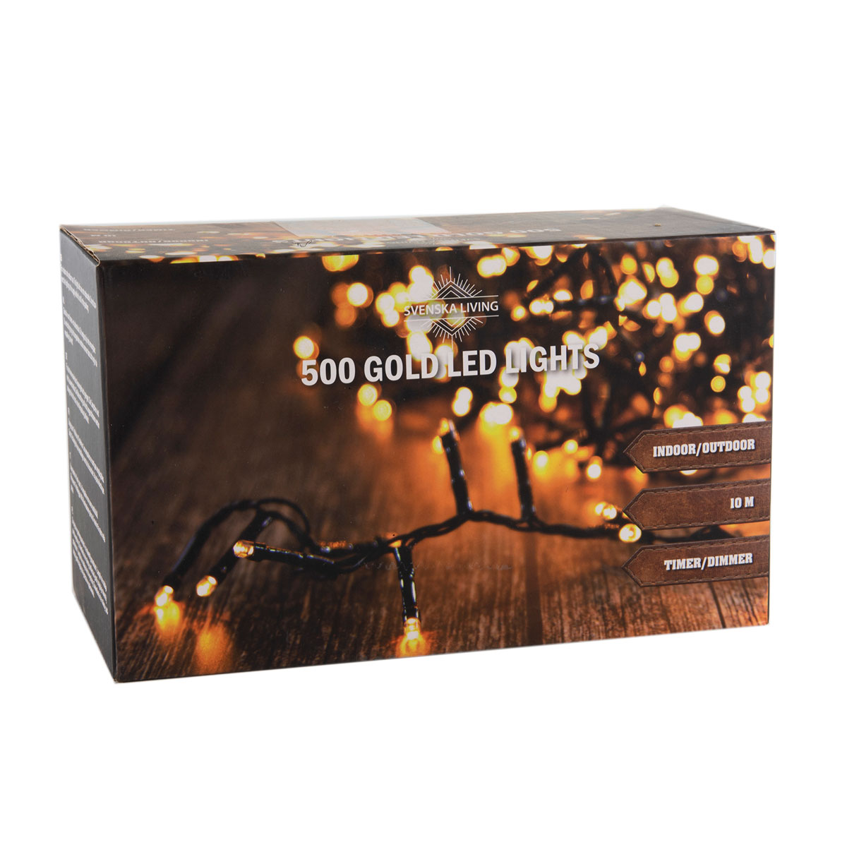 Snake-Lichterkette 500 bernsteinfarbene LED 10 m IP44 Timer