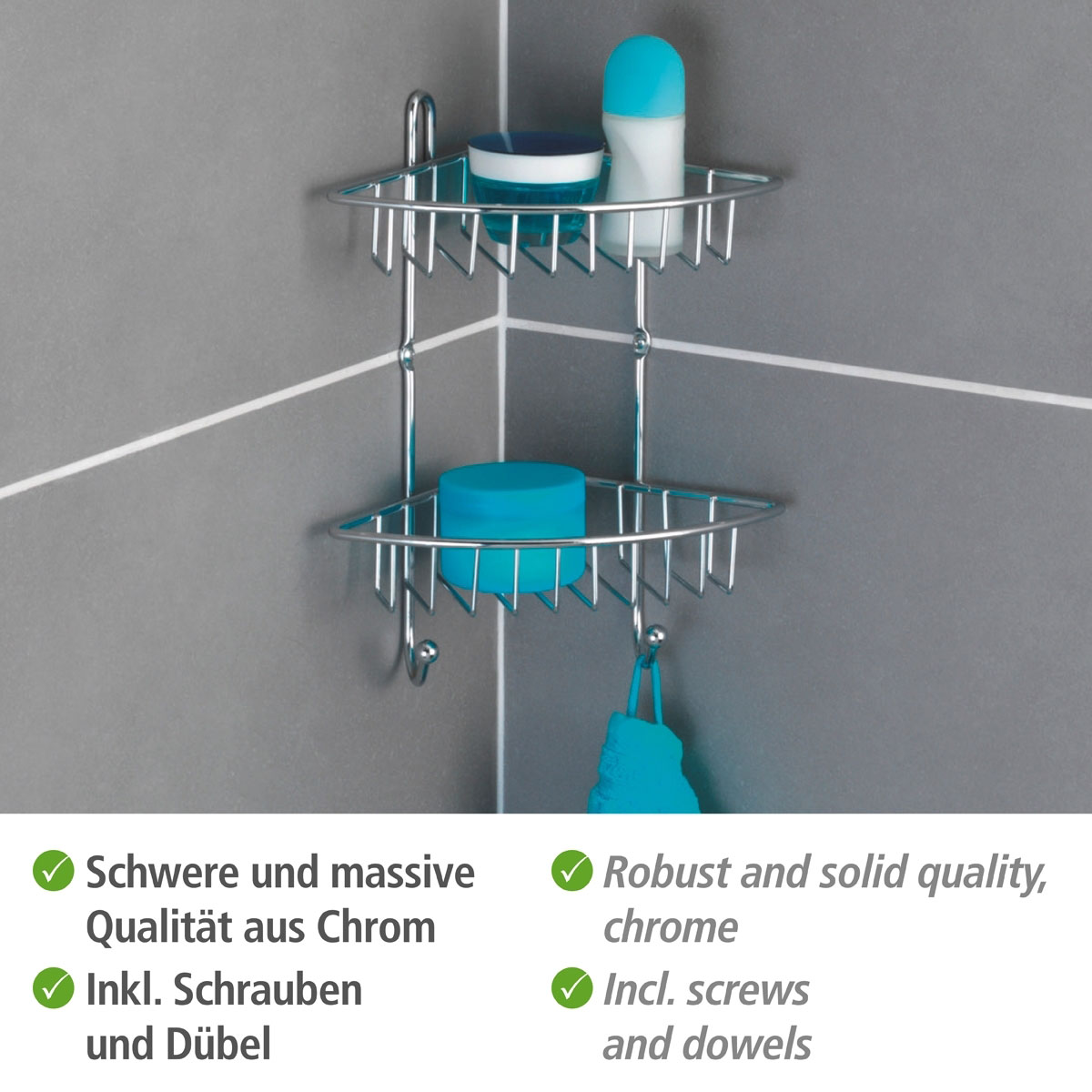 Wenko Eckregal Milano mit 2 Etagen Bild 3