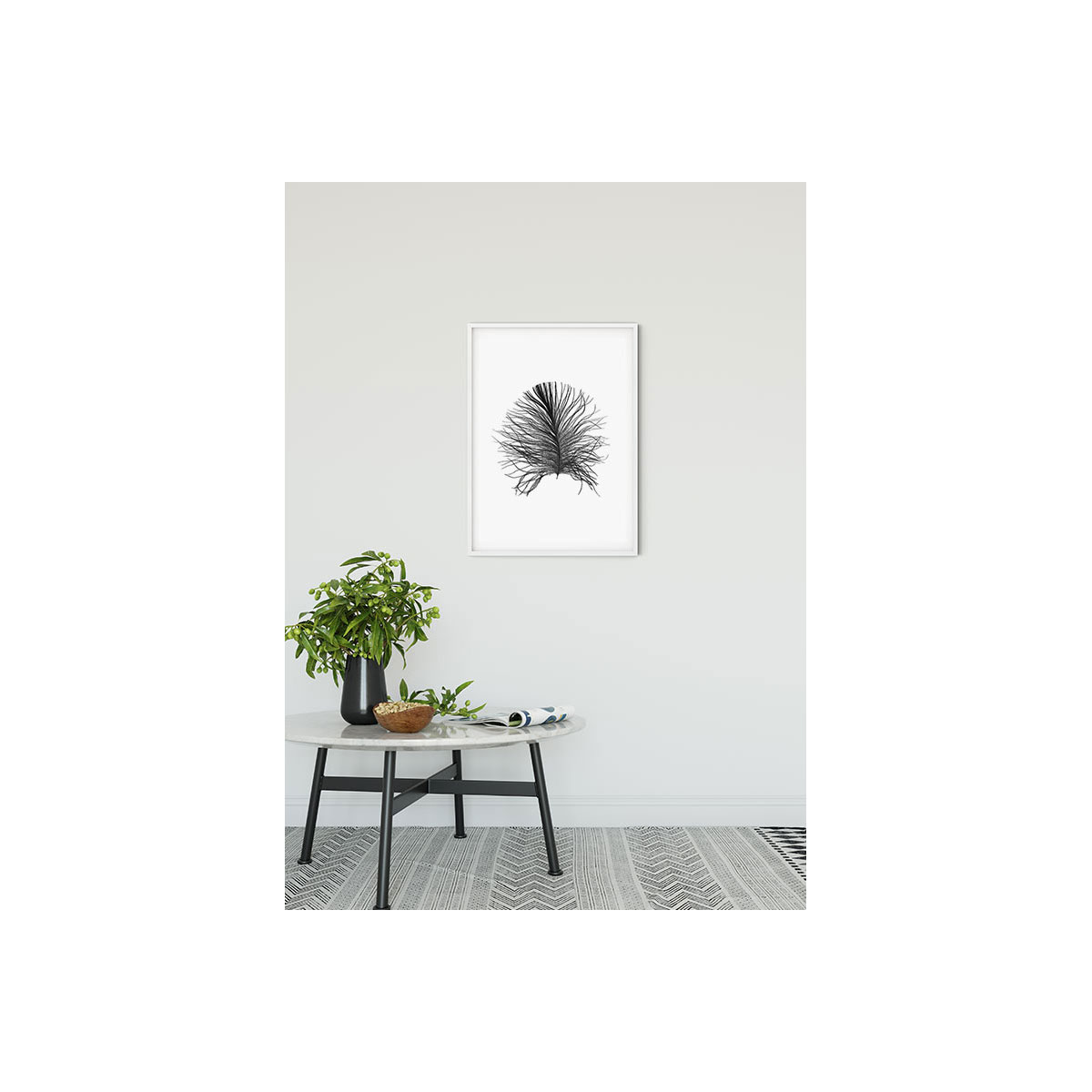 Komar  Wandbild Feather White 40x50 cm