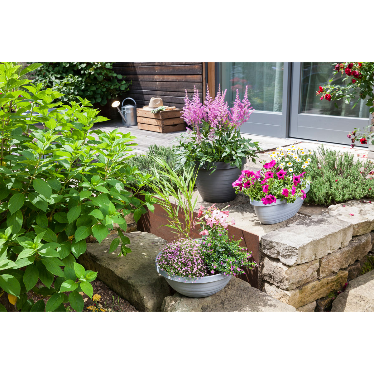 Scheurich Blumentopf Country Star 40 270 40 cm Metallic grau Bild 2