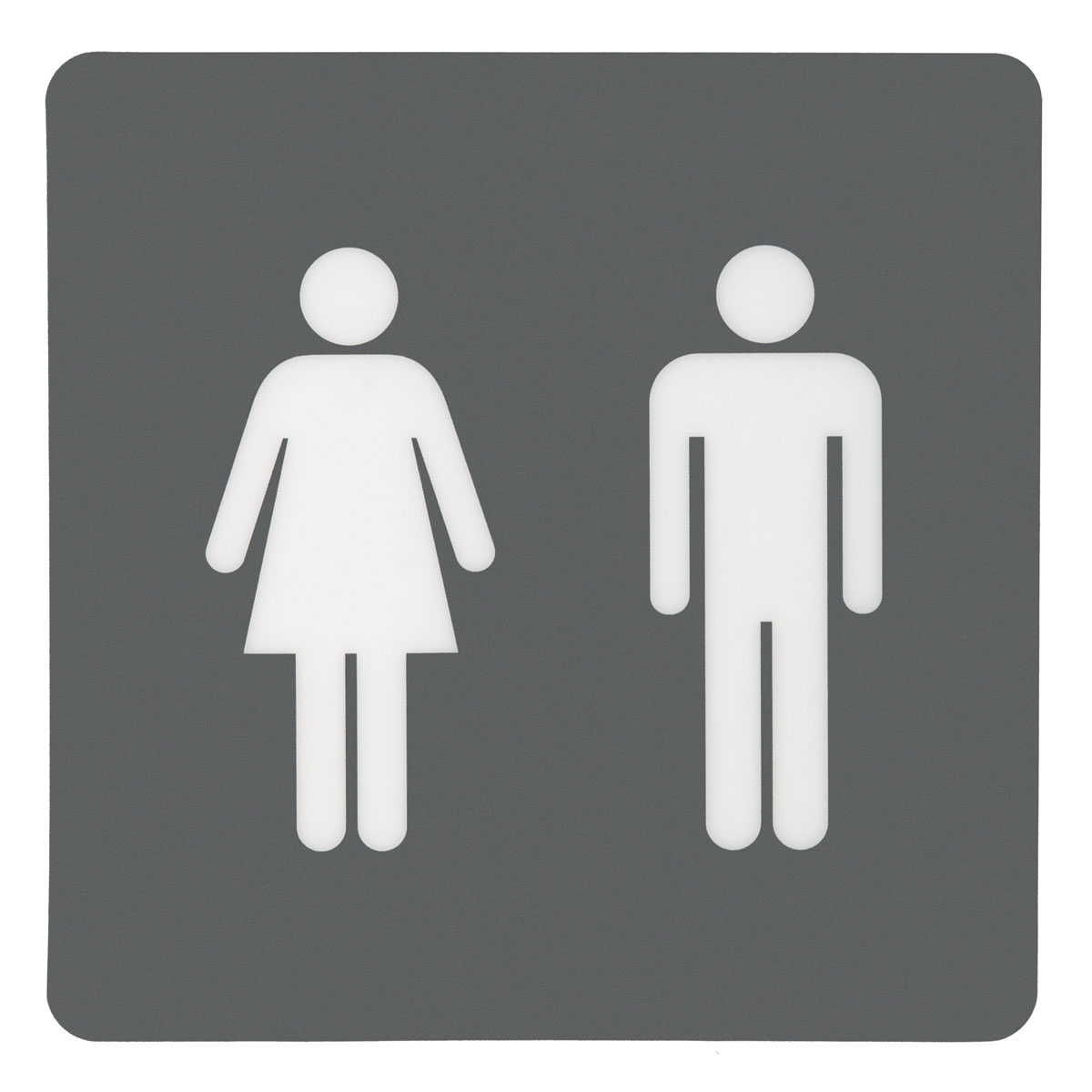 Suki Türschild WC selbsthaftend grau Bild 1