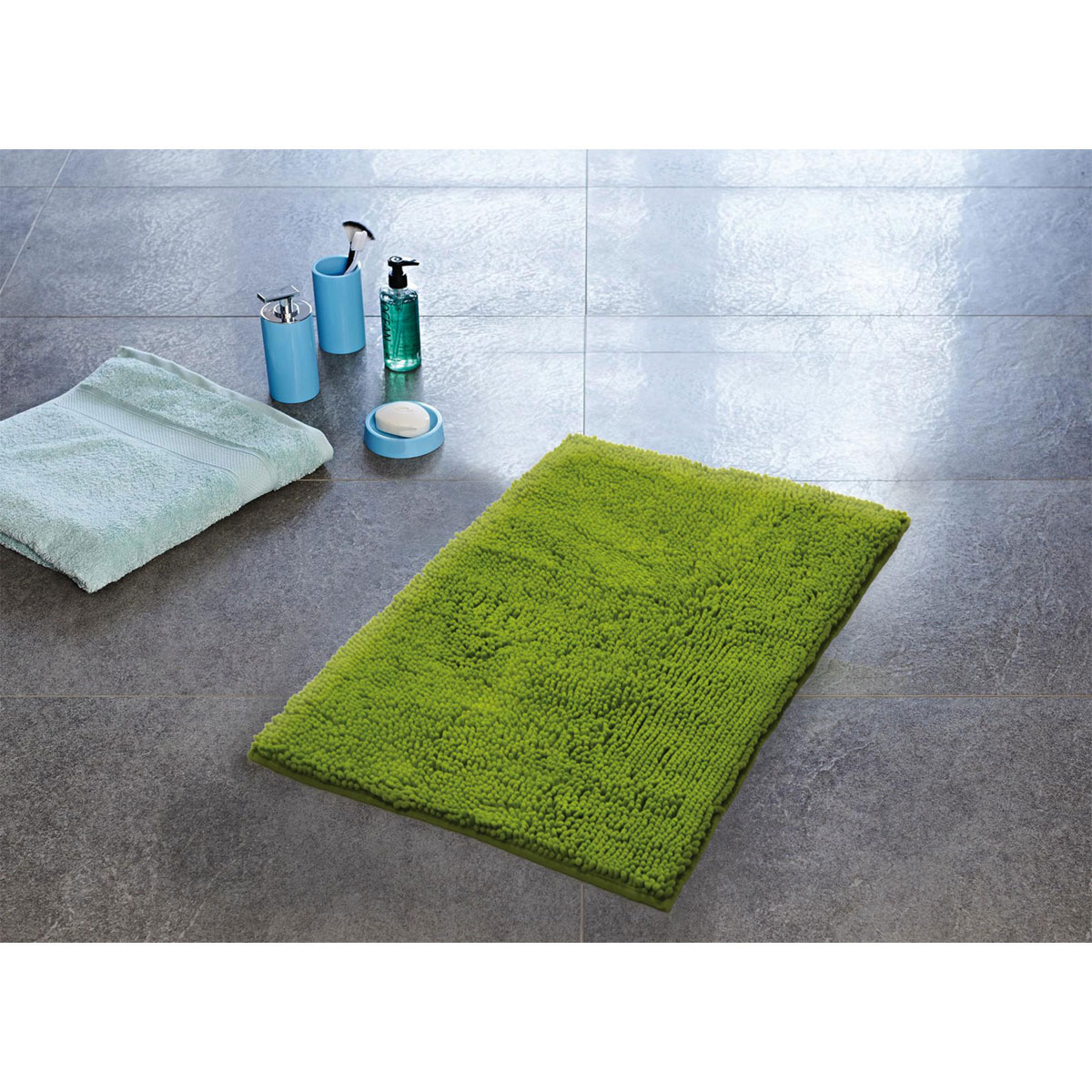 Ridder  Teppich Soft 55 x 85 cm hellgrün Polyester-Microfaser Bild 2