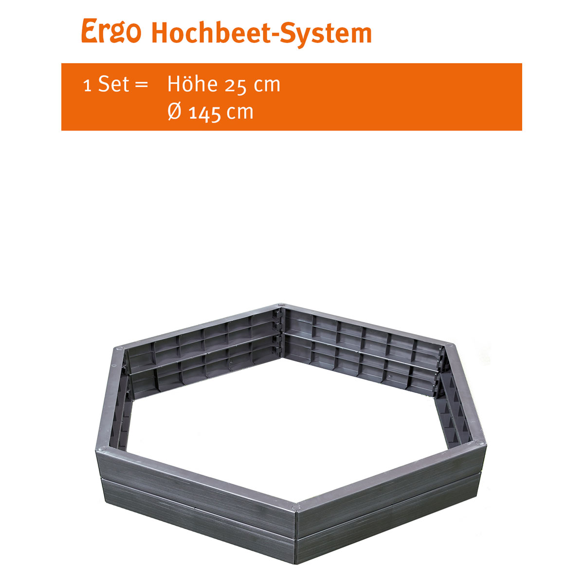 Garantia Hochbeet-System ERGO XL 6 Paneele inkl Verbinder wood Bild 1
