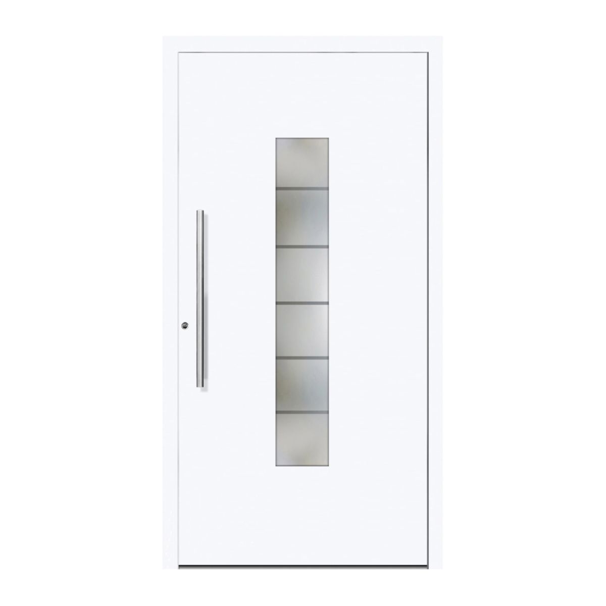 Schüco Aluminium Haustür 108 Lucca Excellent 1100 x 2100 mm RAL9016 DL