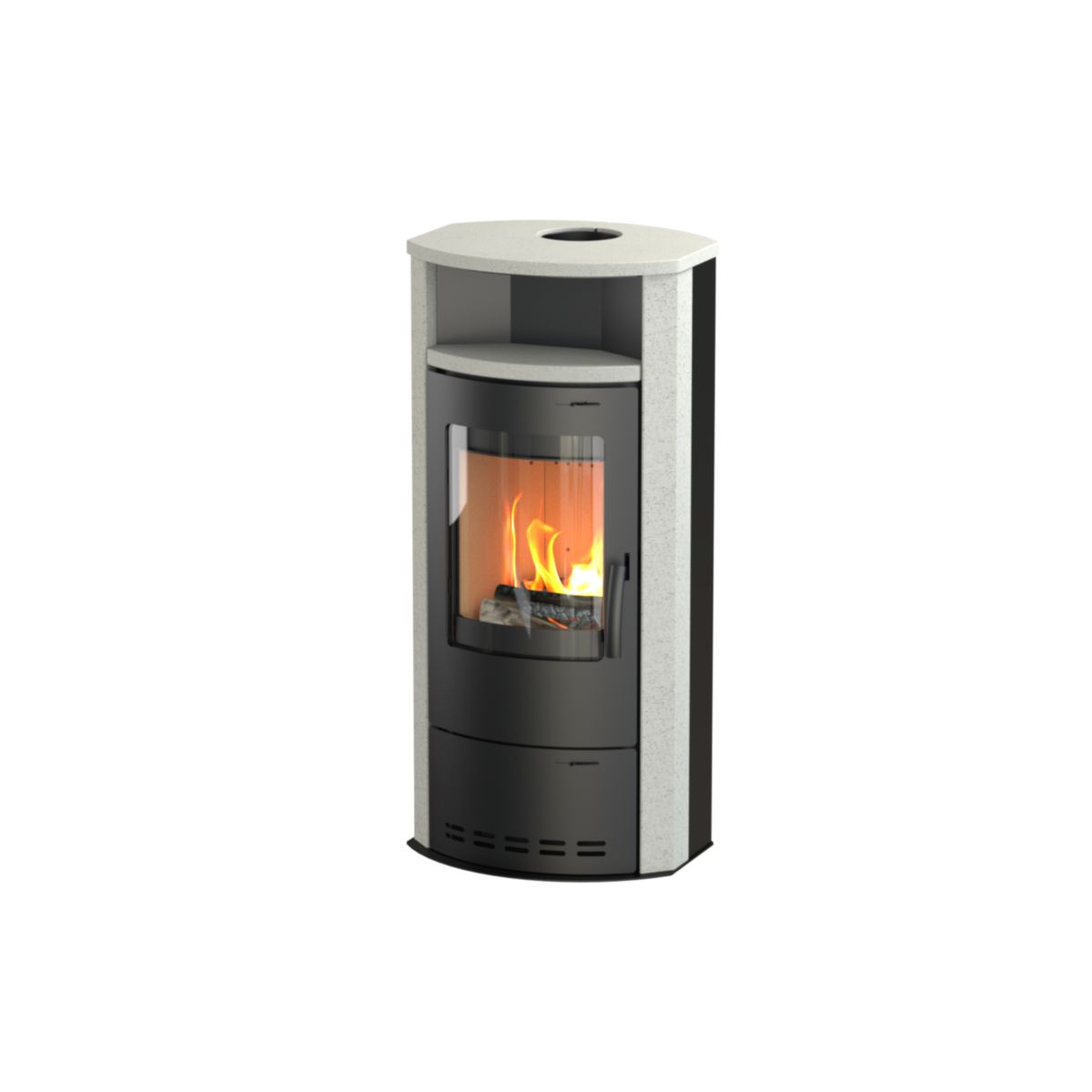Kaminofen Cumulus Kalkstein, schwarz, 7 kW