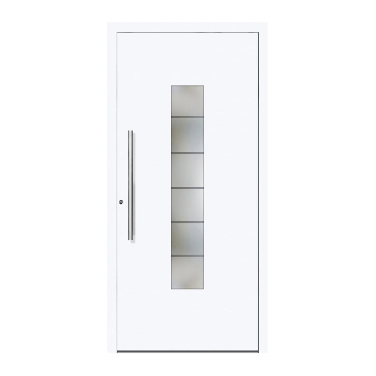 Schüco Aluminium Haustür 108 Lucca Excellent 1000 x 2100 mm RAL9016 DL