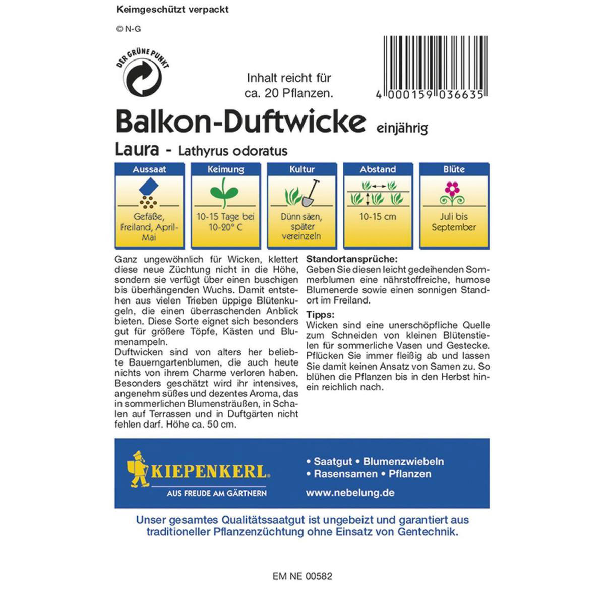 Kiepenkerl Balkon-Wicke Laura Profi-Line Bild 2