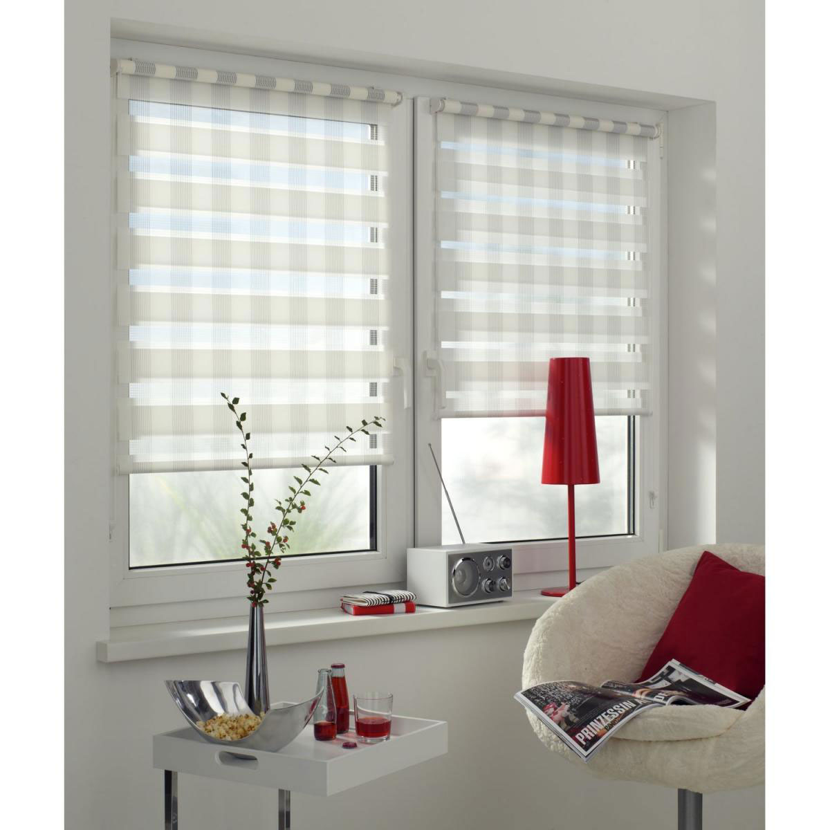 Gardinia EasyFix Rollo Karo 75 x 150 cm weiß Bild 3