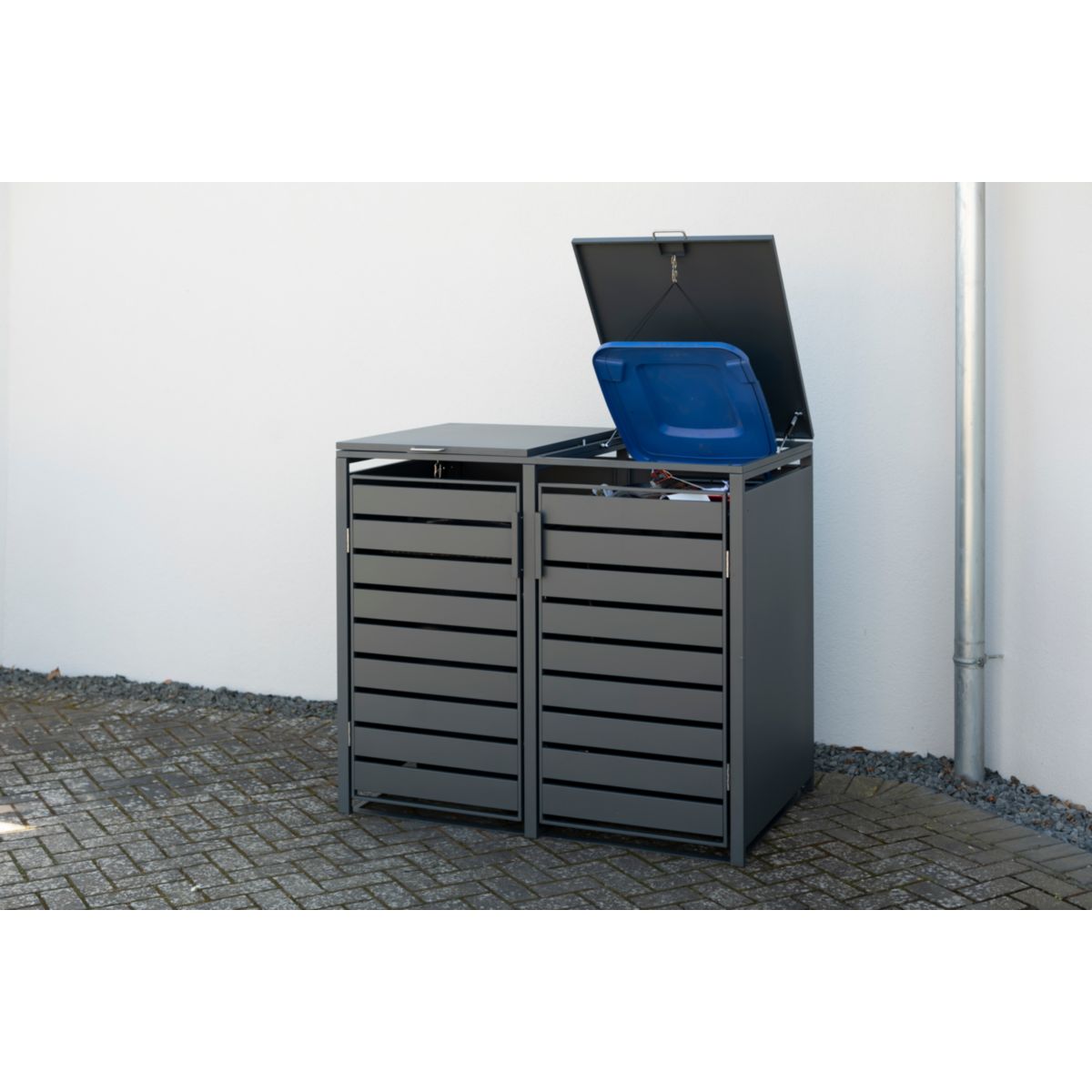 Westmann Mülltonnenbox Kubus 2x 240 L 80x132x116 cm Bild 5