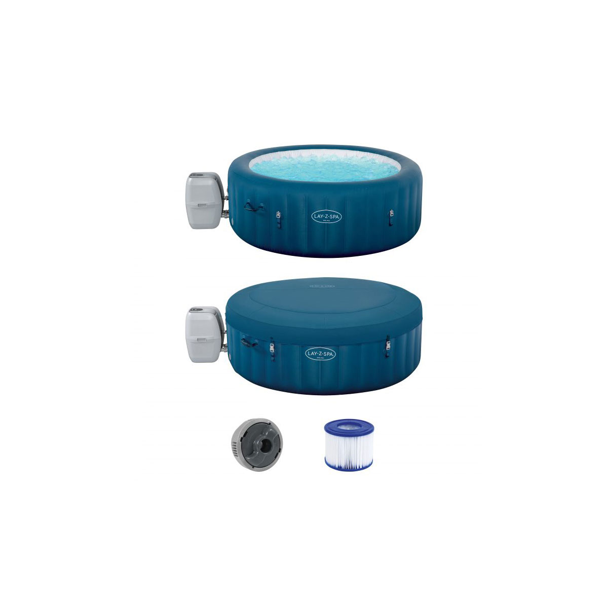 Bestway ® LAY-Z-SPA® WLAN-Whirlpool Milan AirJet Plus™ Ø 196 x 71 cm, rund Bild 2