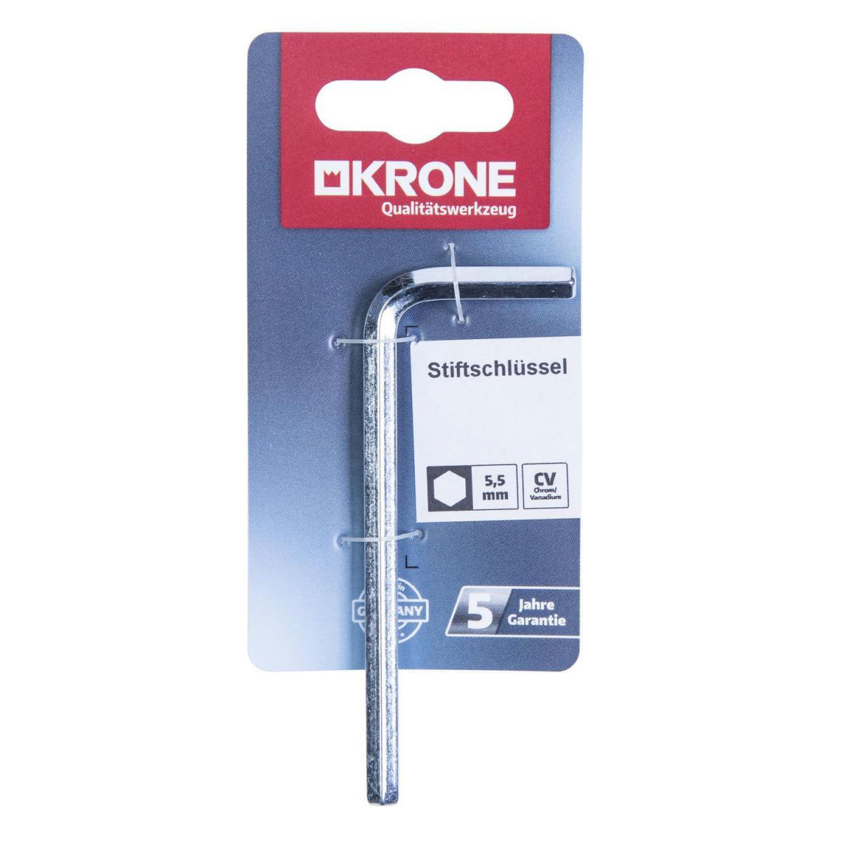 Krone Stiftschlüssel 6-kantig 5,5 mm Bild 3