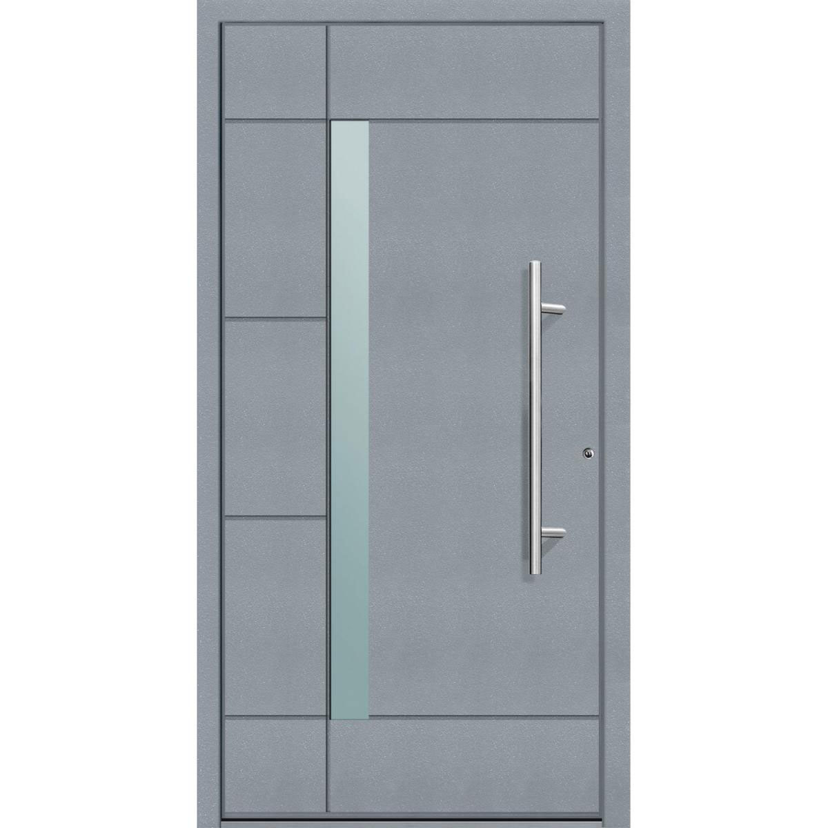 Aluminium Sicherheits-Haustür Vicenza Superior 60 mm grau 110 x 210 cm Anschlag rechts inkl Griffset Bild 1