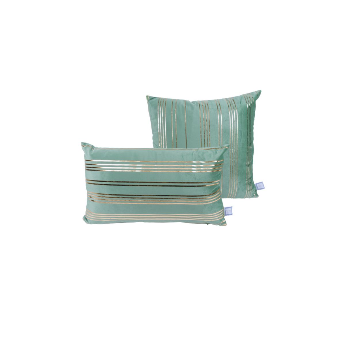Dekokissen Prisma 525 2er-Set mint / gold