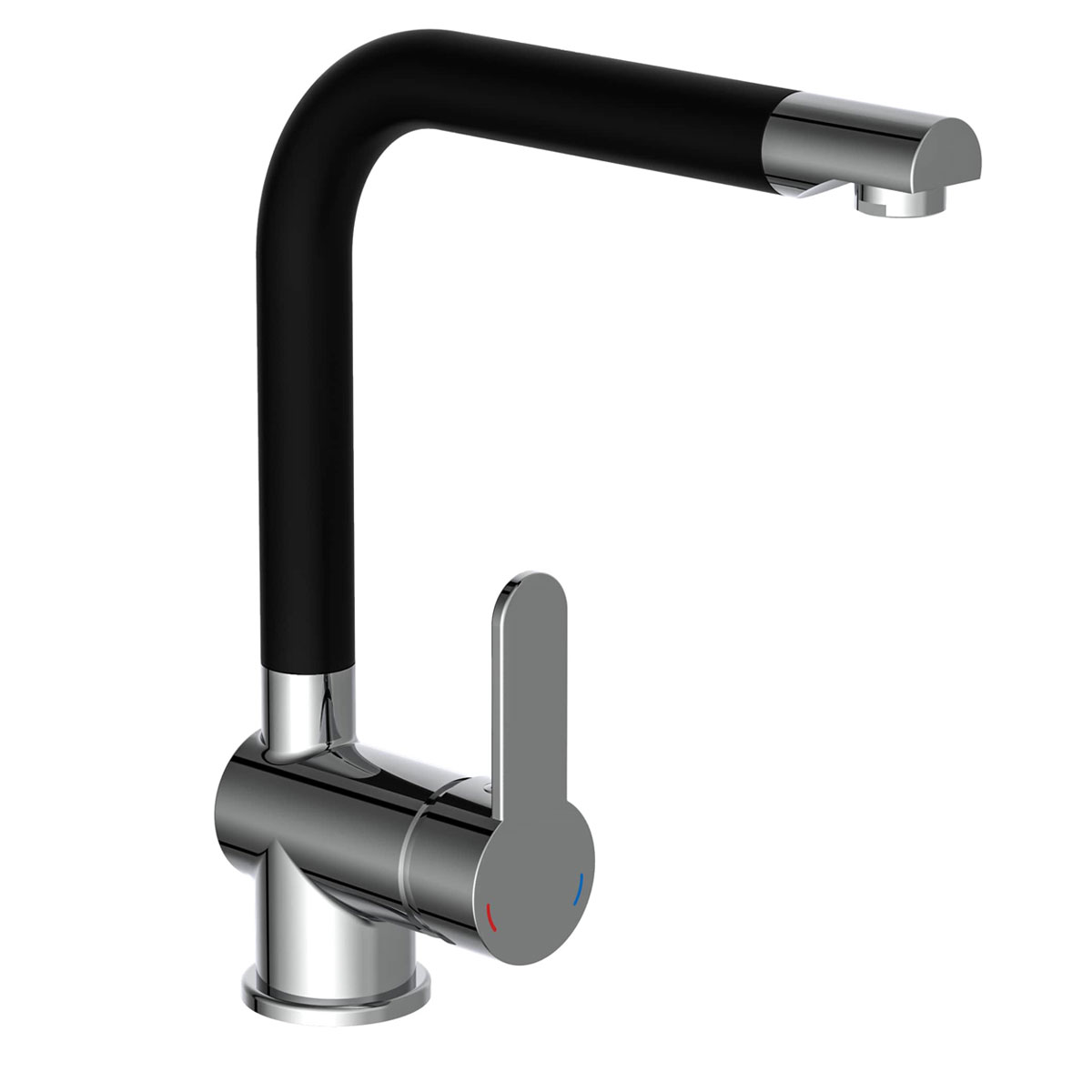 Schütte Schwenkbare Küchenarmatur Rio chrom schwarz matt