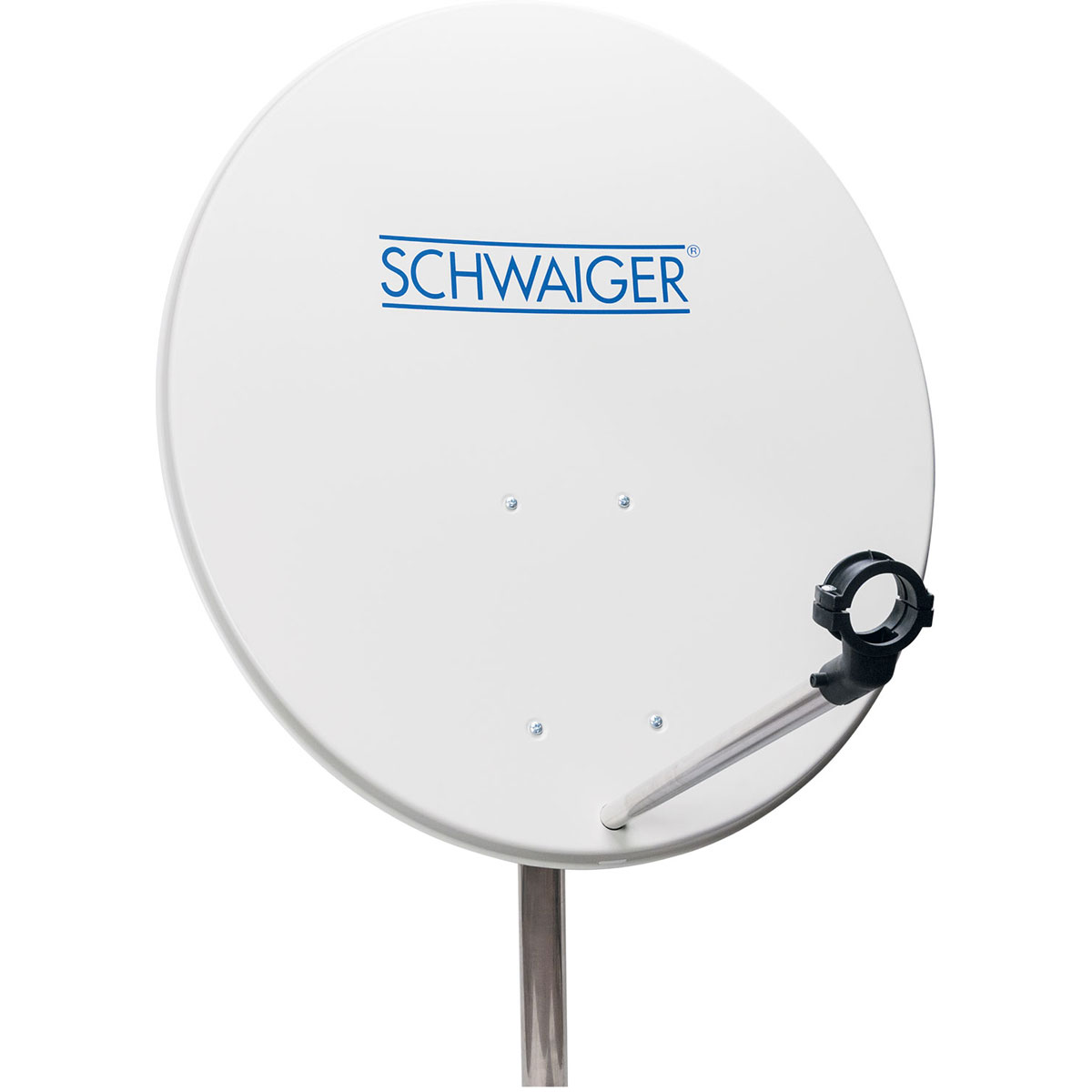 Schwaiger Satellitenschüssel mit Logo 80 cm Stahl weiß Bild 4