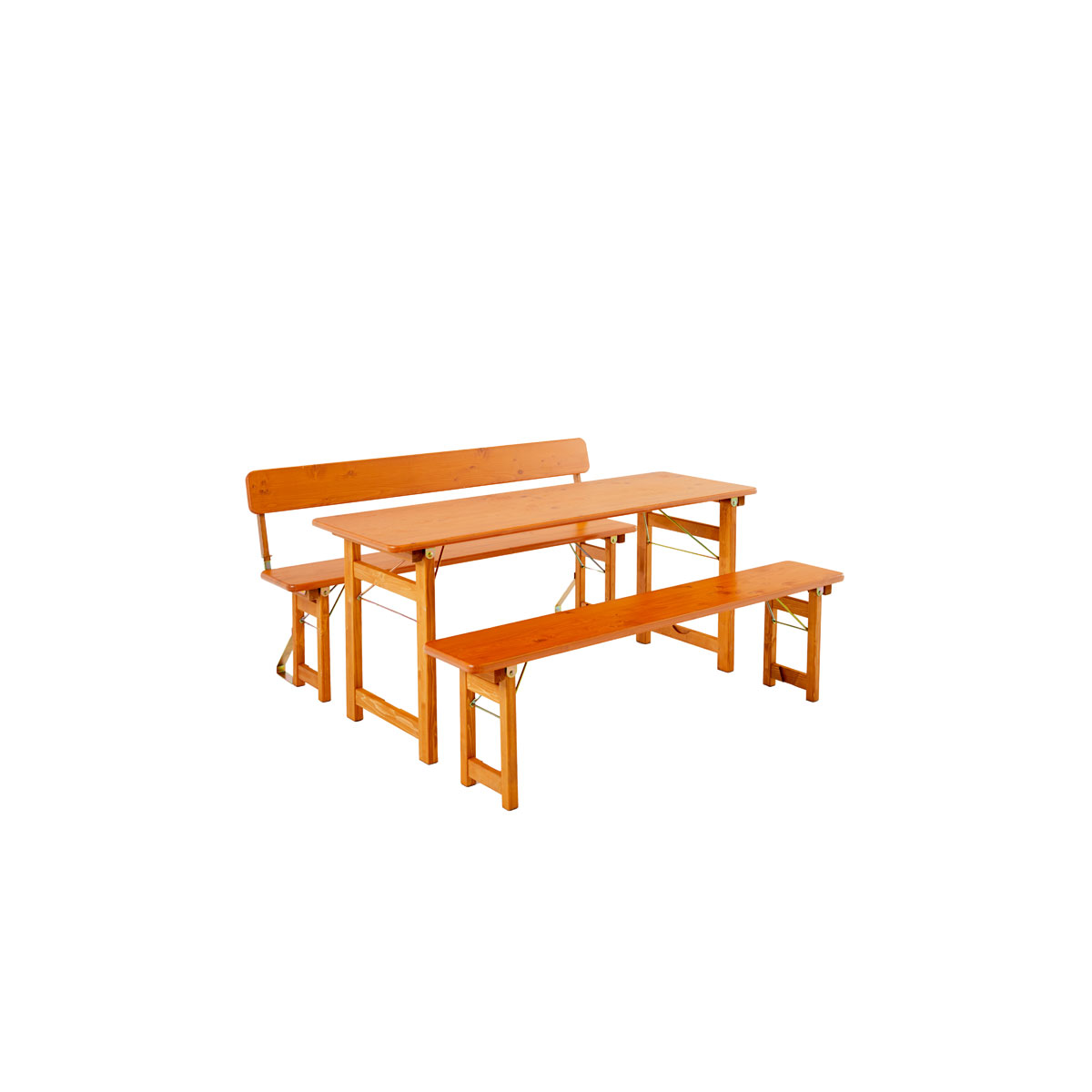 Ruku Holzgarnitur Rustica 180 cm braun Bild 2