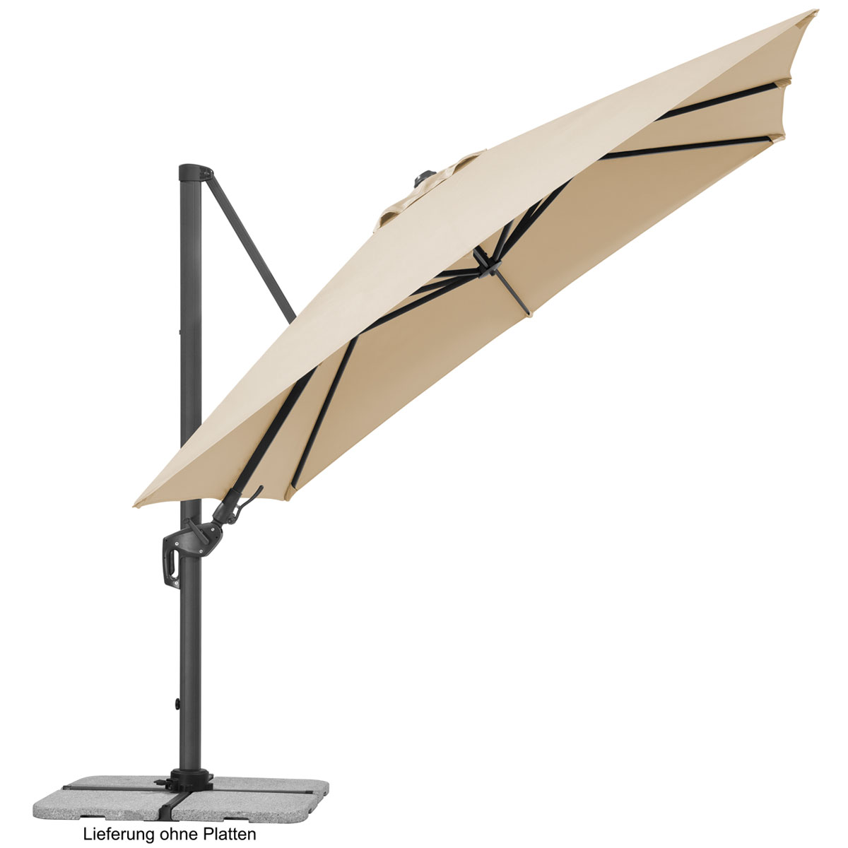 Schneider Schirme Ampelschirm Rhodos Twist 300 x 300 cm natur Bild 2