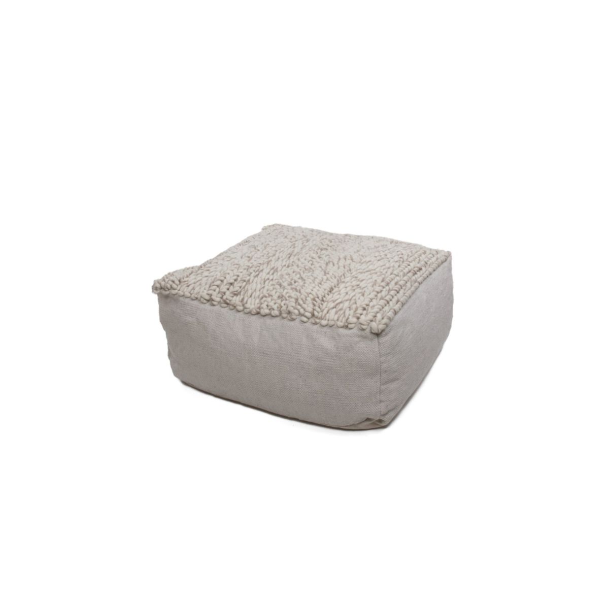 Pouf Hocker Shaun 110 grau 80x80cm Bild 3
