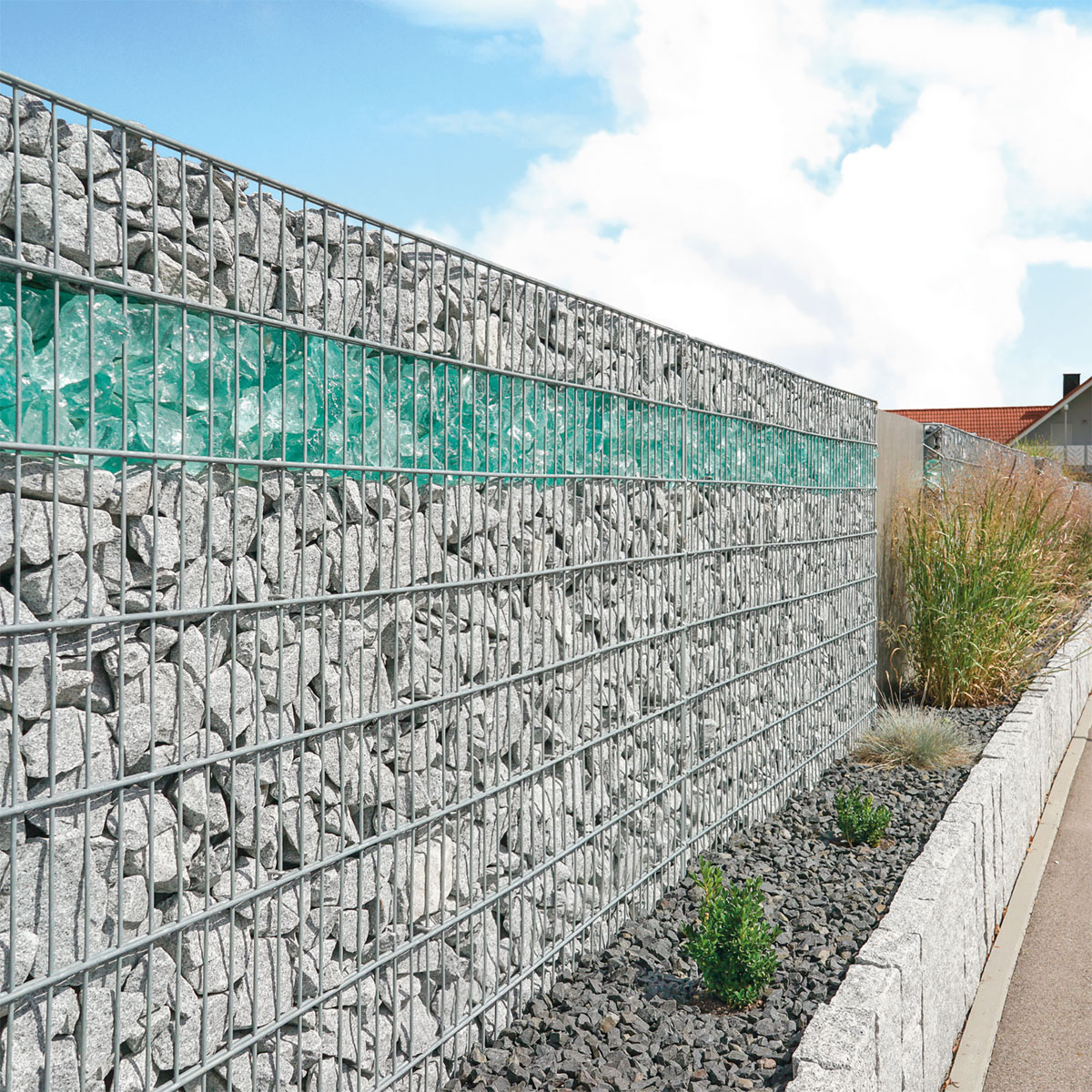 Wilk Gabionen-Zaun 120 x 180 x 25 cm Bild 3