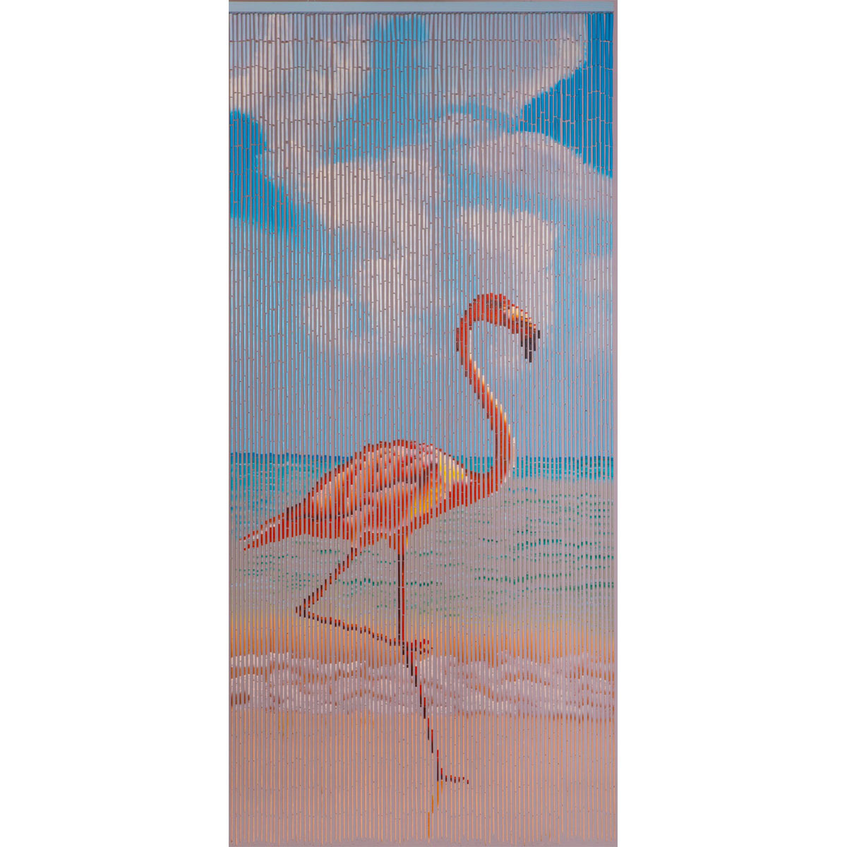 Deko-Vorhang Flamingo Bild 1