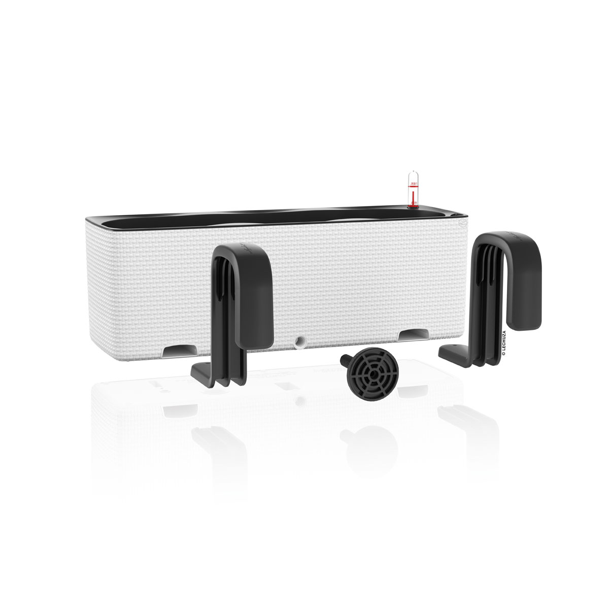 Blumenkasten Balconissima Color mit Halterung 40 cm weiß Bild 3