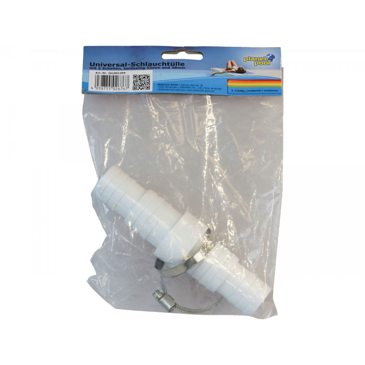 Universal-Schlauchtülle mit 2 Schellen Bild 2