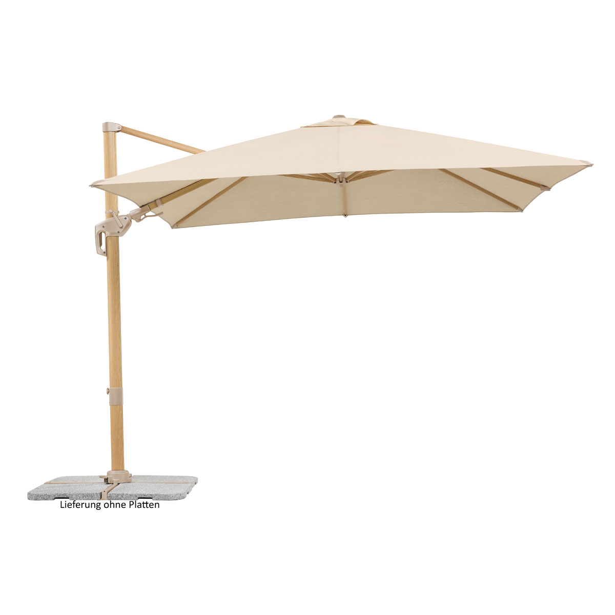 Schneider Schirme Ampelschirm Rhodos Twist Loft natur ca 300 x 300 cm Bild 2