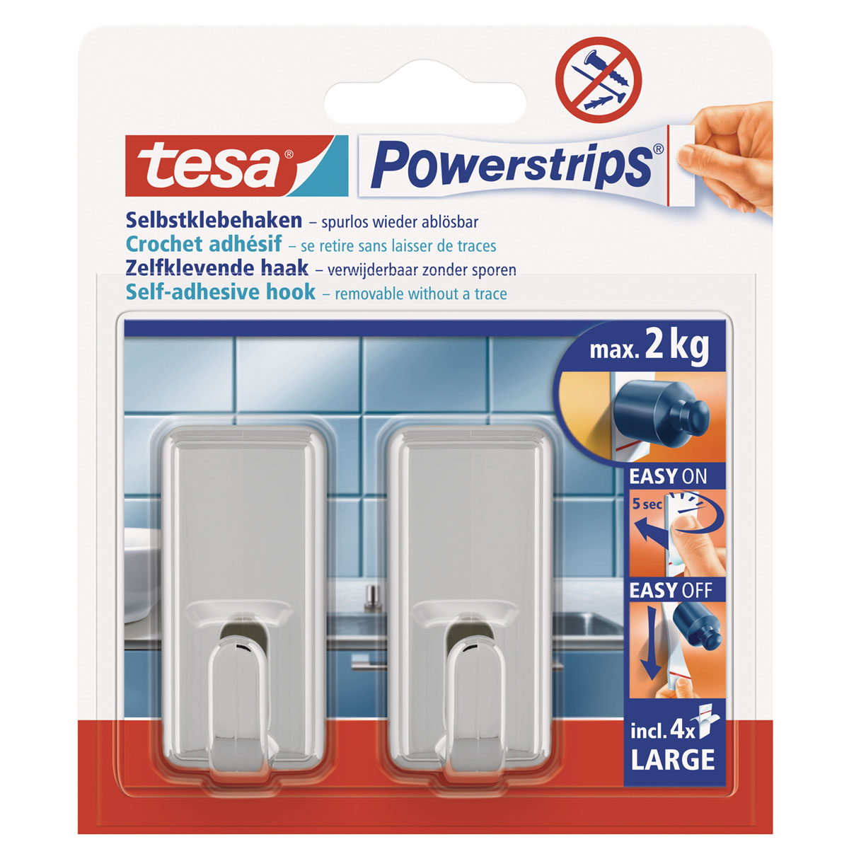 Tesa Systemhaken classic chrom