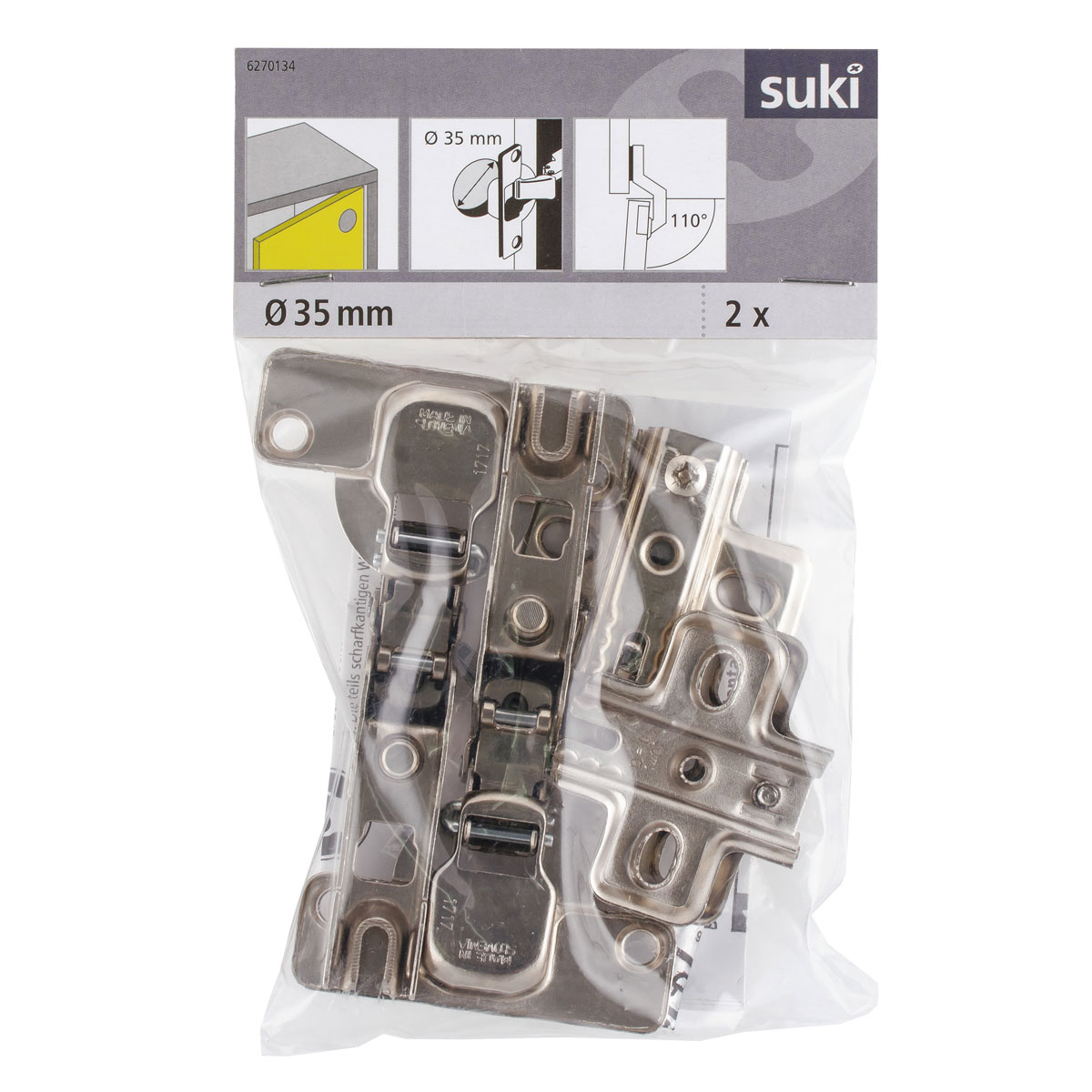 Suki Topfscharnier mit Feder 2 Stück Bild 1