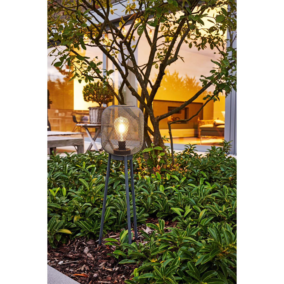 Flector Solar-Laterne Urban Nova 2in1 grau Metall warmweiße LED Bild 6