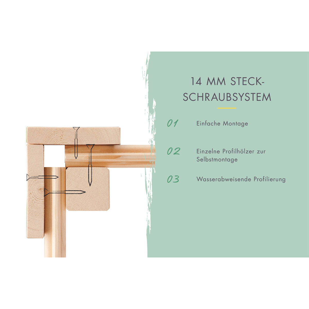 Karibu Gartenhaus Dahme 0 naturbelassen Bild 7