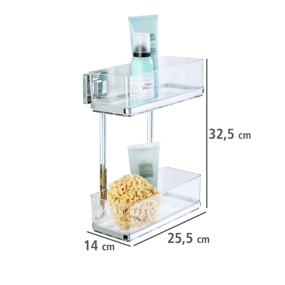 Wenko Vacuum-Loc Wandregal Quadro 2 Etagen Bild 5