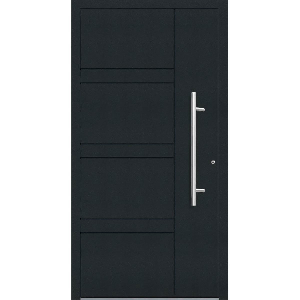 Aluminium Sicherheits-Haustür Cagliari Exklusiv 75 mm anthrazit 110 x 210 cm Anschlag rechts inkl Griffset Bild 1