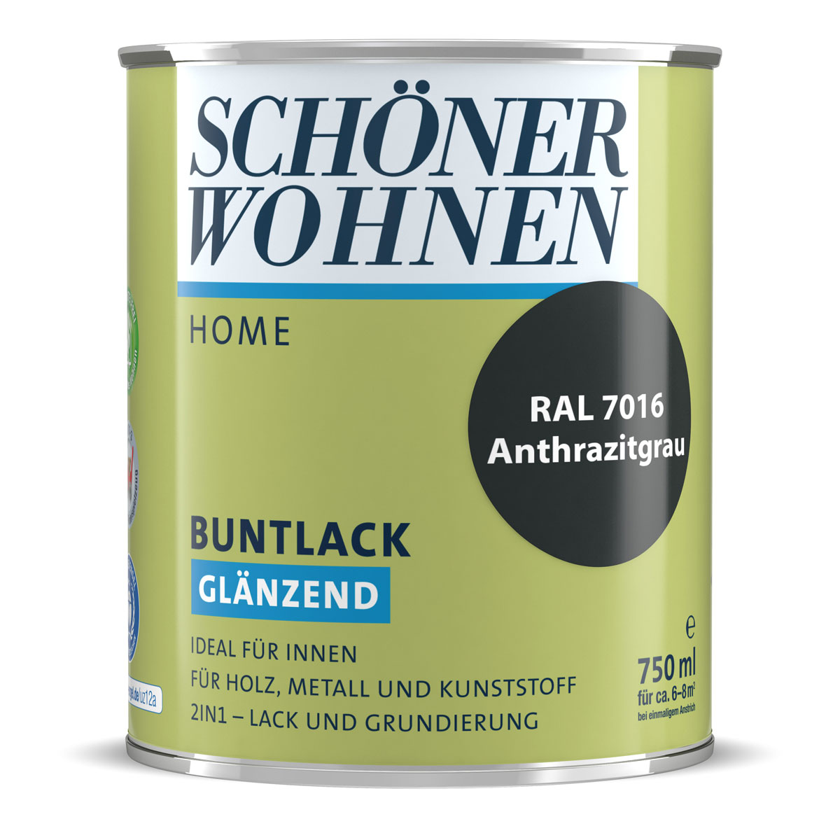 Schöner Wohnen Farbe Buntlack Home anthrazitgrau glänzend 750 ml