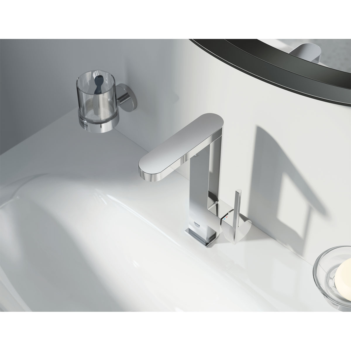 Grohe Halter mit Glas Essentials silber 10,6 x 9,9 cm Bild 7