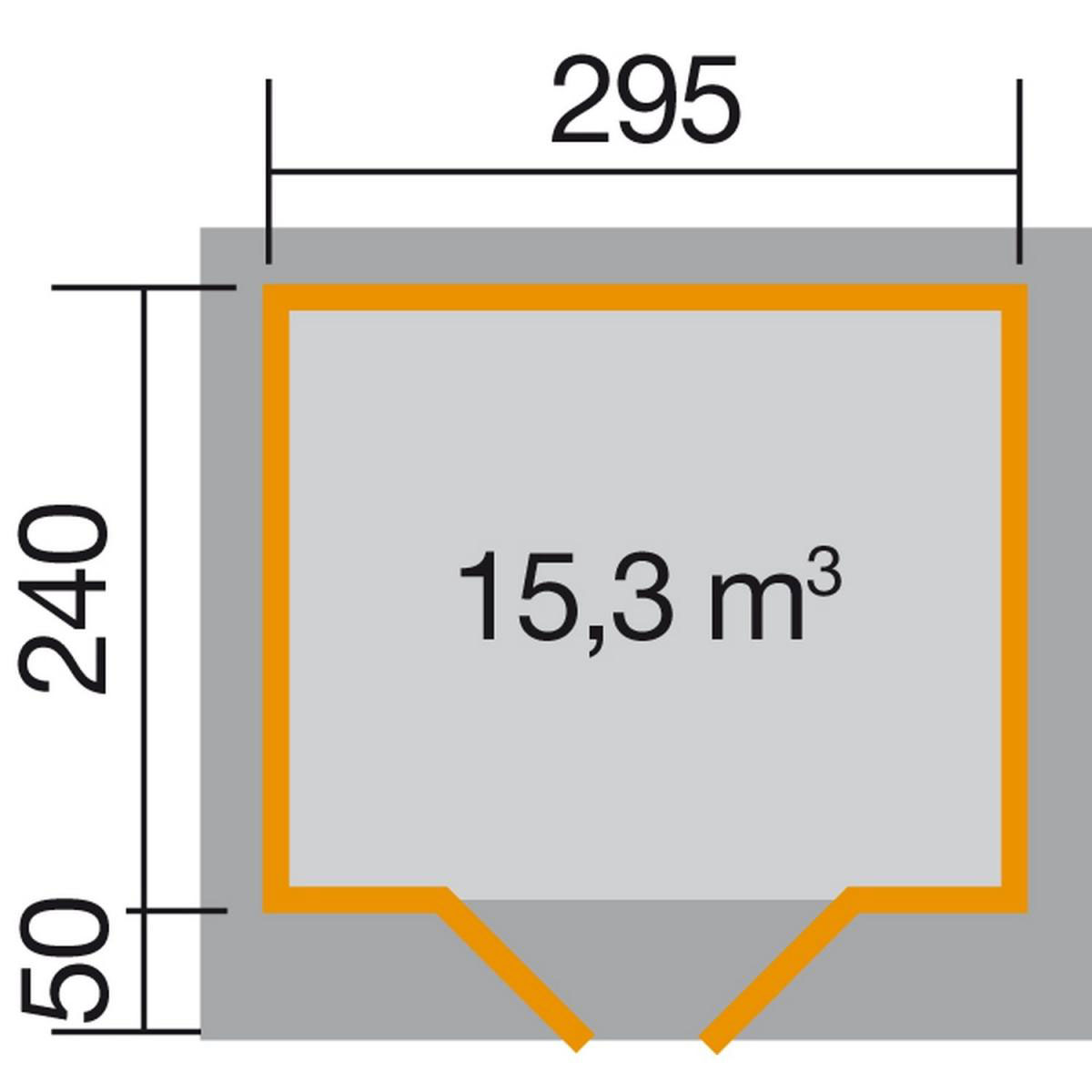 Weka Designhaus 126 295 x 240 x 226 cm braun Bild 3