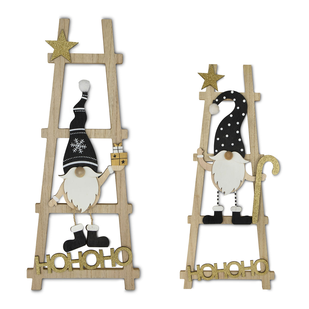 Dekoleiter HoHoHo sortiert Holz 21,5 x 0,9 x 50 cm Bild 1